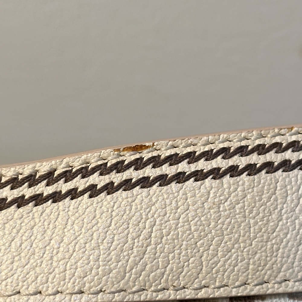 CHRISTIAN DIOR Trotter Pattern Flower Embroidered Handbag Beige - Picture 7 of 10